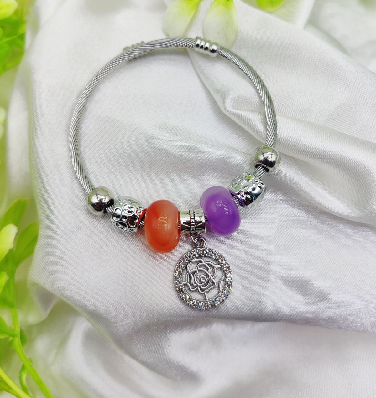 Rose Charm Pandora Bangle