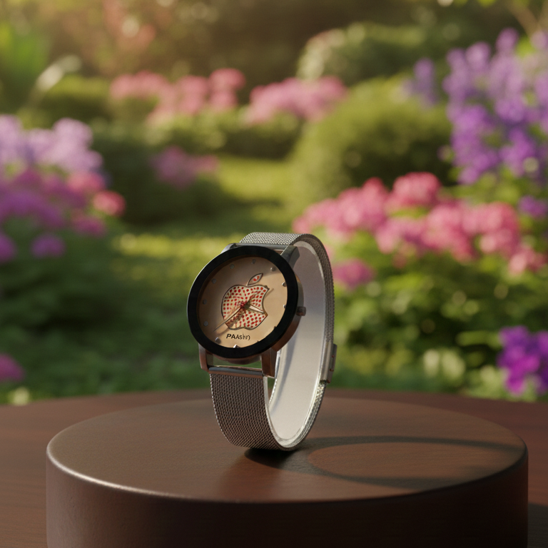 PAADD Stylish Analog Wrist Watch | Silver Mesh Strap | Fashion Casual Watch