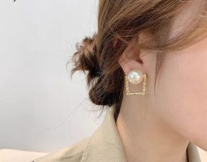 Korean Square Pearl Shape Earing | Ethnic wear | Casual wear for girls