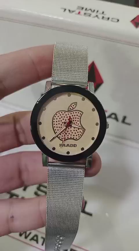 PAADD Stylish Analog Wrist Watch | Silver Mesh Strap | Fashion Casual Watch